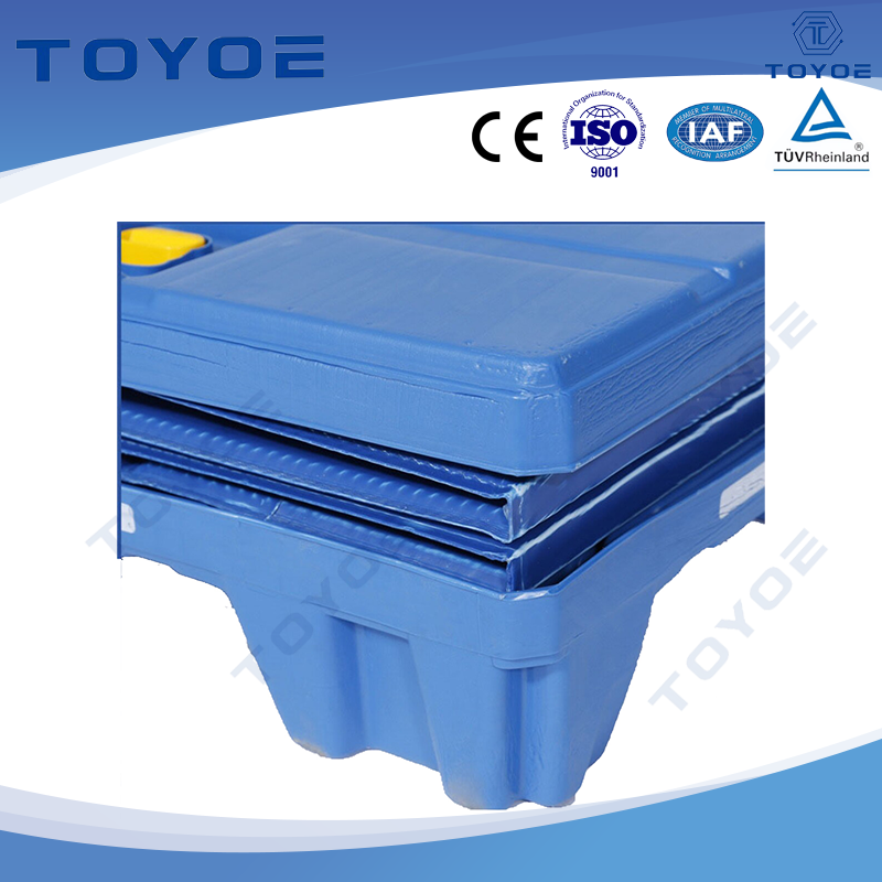 Оптовая RFID Tag Blue HDPE Складные поддоны контейнеры