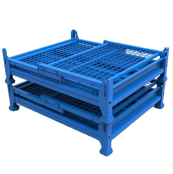 Складной металлический сетчатый ящик.